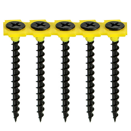 Timco Collated Drywall Screws Steel, Black, Lime