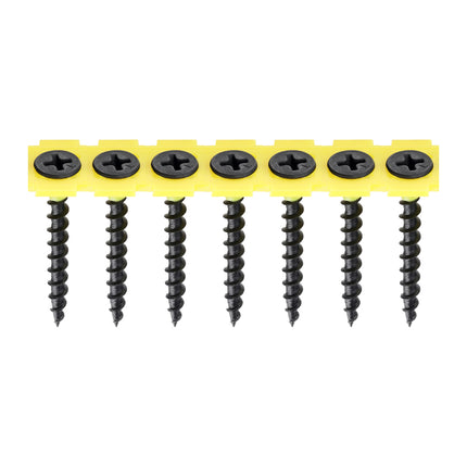 Timco Collated Drywall Screws Steel, Black, Lime