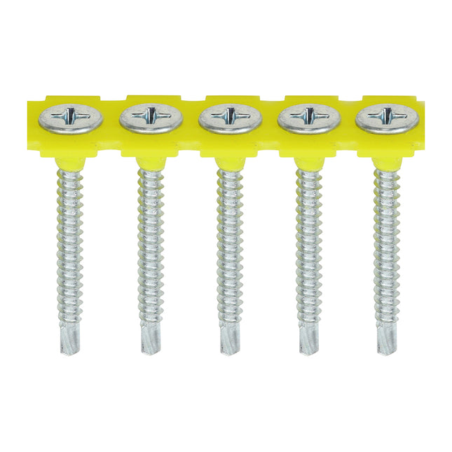 Collated Drywall Screws - PH - Bugle - Self Tapping Thread - Self Drilling - Zinc