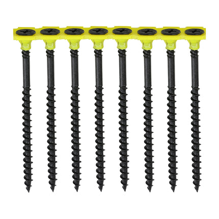 Timco Collated Drywall Screws Steel, Black, Lime