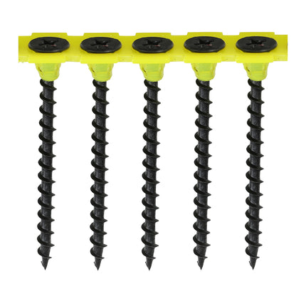 Timco Collated Drywall Screws Steel, Black, Lime