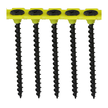 Timco Collated Drywall Screws Steel, Black, Lime