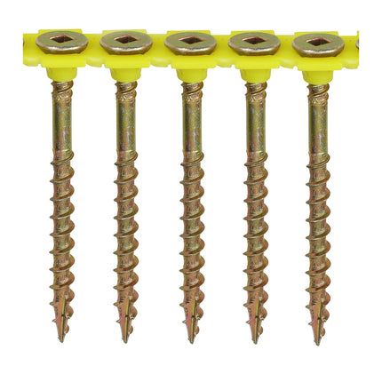 Collated Flooring Screws - SQ - Countersunk - Yellow