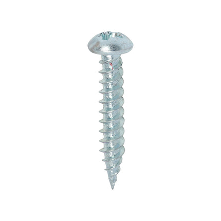 TIMCO Twin-Threaded Woodscrews PZ Round Head Zinc