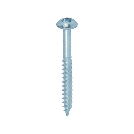 TIMCO Twin-Threaded Woodscrews PZ Round Head Zinc