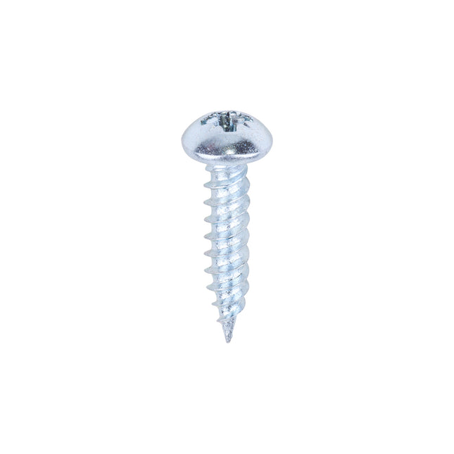 Twin-Threaded Woodscrews - PZ - Round - Zinc