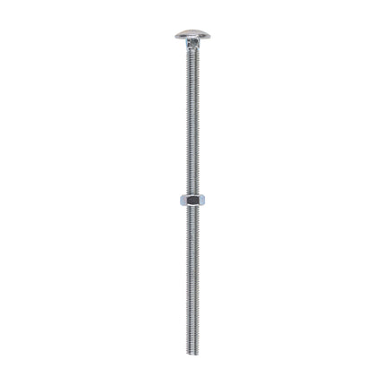 Timco Carriage Bolts & Hex Nuts, Zinc Steel