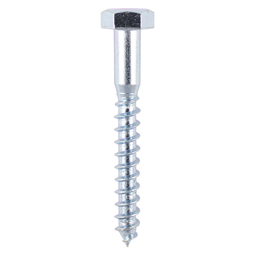 Timco Coach Screws, Hex, Zinc Steel, Lime