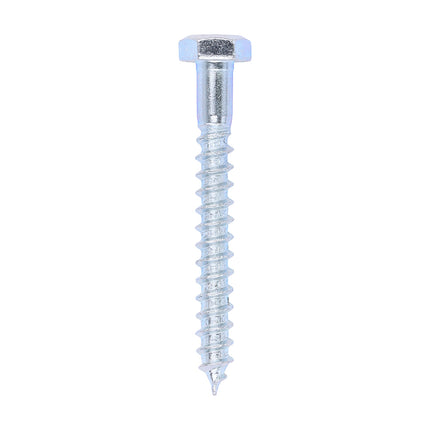 Timco Coach Screws, Hex, Zinc Steel, Lime