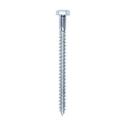 Timco Coach Screws, Hex, Zinc Steel, Lime