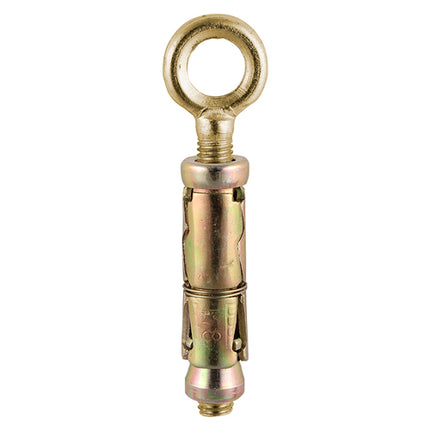 Timco Forged Eyes With Shield Anchors, Yellow Steel, Zinc