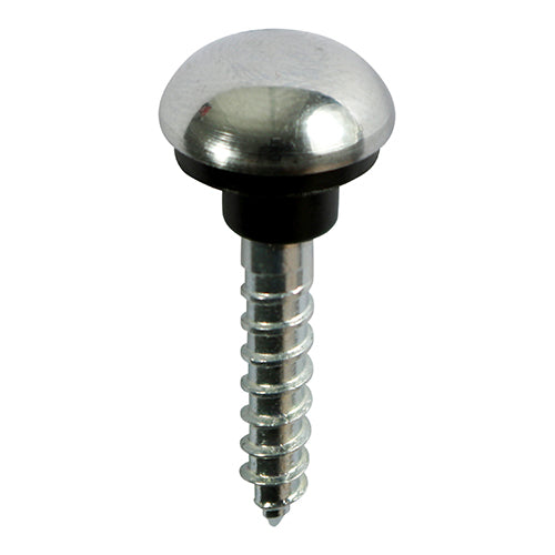 Timco Mirror Screws, Zinc, Chrome Dome