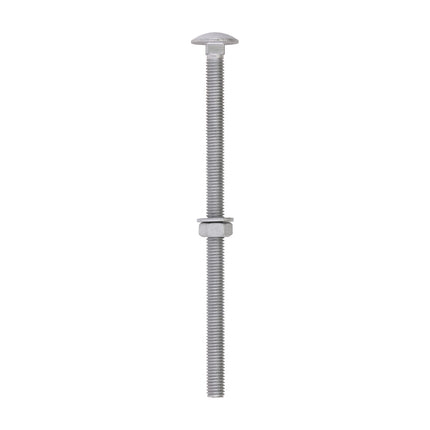 Timco Carriage Bolts Hex Nuts & Form A Washers Silver, Steel