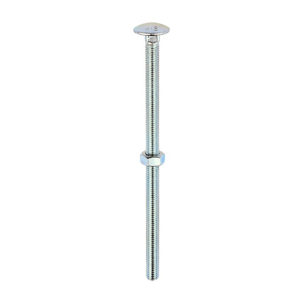 Timco Carriage Bolts & Hex Nuts, Zinc Steel