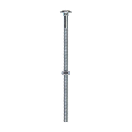 Timco Carriage Bolts & Hex Nuts, Zinc Steel
