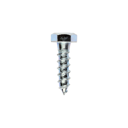 Timco Coach Screws, Hex, Zinc Steel, Lime