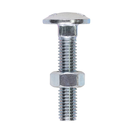 Timco Carriage Bolts & Hex Nuts, Zinc Steel