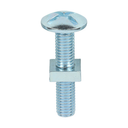 Timco Roofing Bolts With Square Nuts, Zinc Steel