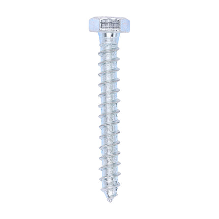 Timco Coach Screws, Hex, Zinc Steel, Lime