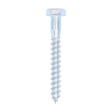 Timco Coach Screws, Hex, Zinc Steel, Lime