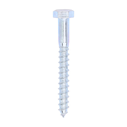 Timco Coach Screws, Hex, Zinc Steel, Lime