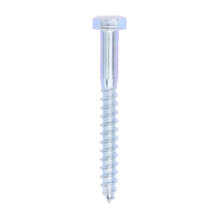Timco Coach Screws, Hex, Zinc Steel, Lime
