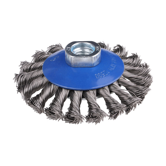 Angle Grinder Bevel Brush - Twisted Knot Stainless Steel