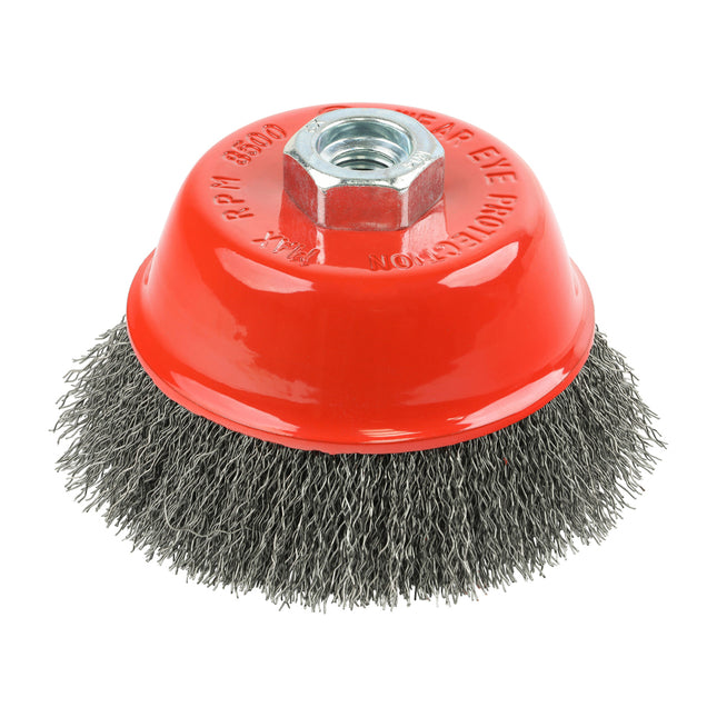 Timco Angle Grinder Cup Brush, Crimped Steel Wire