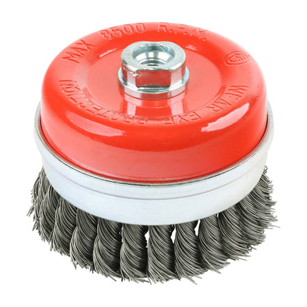 Timco Angle Grinder Cup Brush, Twisted Knot Steel Wire