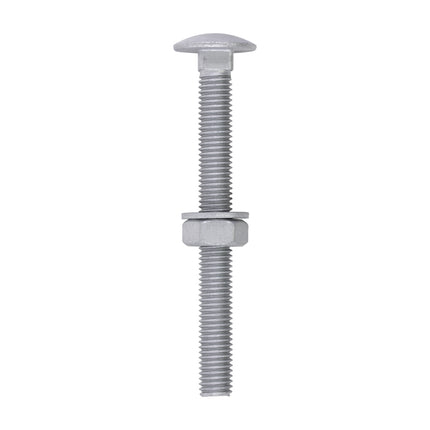 Timco Carriage Bolts Hex Nuts & Form A Washers Silver, Steel
