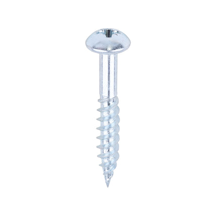 TIMCO Twin-Threaded Woodscrews PZ Round Head Zinc