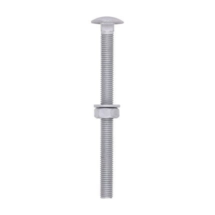 Timco Carriage Bolts Hex Nuts & Form A Washers Silver, Steel