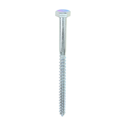 Timco Coach Screws, Hex, Zinc Steel, Lime