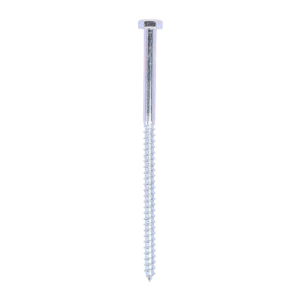 Timco Coach Screws, Hex, Zinc Steel, Lime