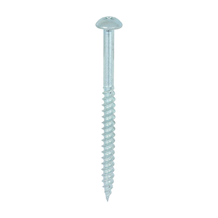 TIMCO Twin-Threaded Woodscrews PZ Round Head Zinc