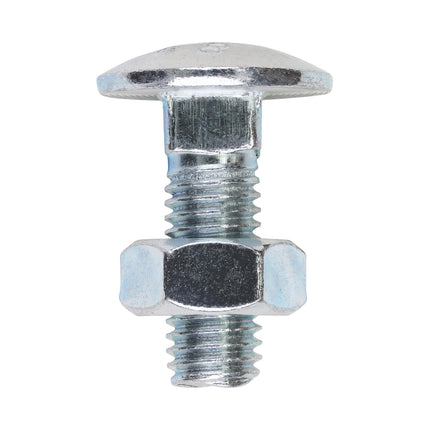 Timco Carriage Bolts & Hex Nuts, Zinc Steel
