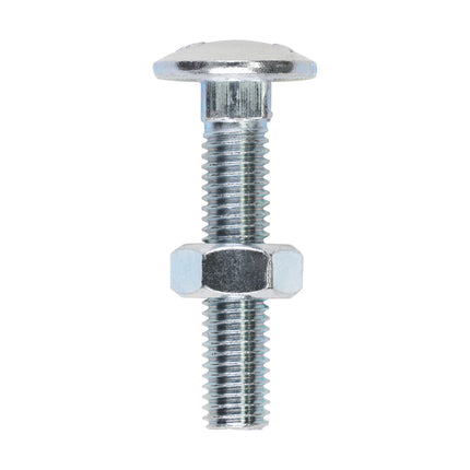 Timco Carriage Bolts & Hex Nuts, Zinc Steel