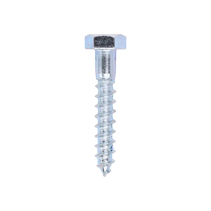 Timco Coach Screws, Hex, Zinc Steel, Lime