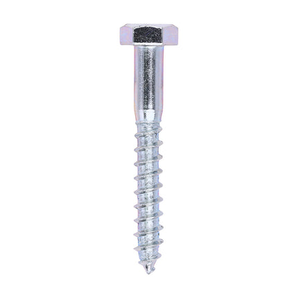 Timco Coach Screws, Hex, Zinc Steel, Lime