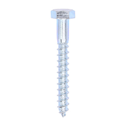 Timco Coach Screws, Hex, Zinc Steel, Lime