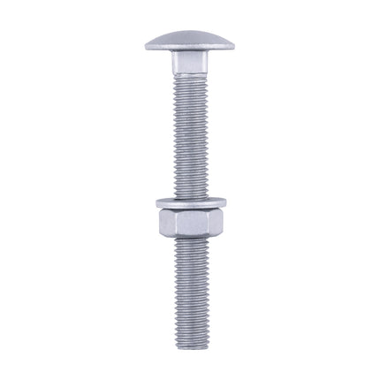 Timco Carriage Bolts Hex Nuts & Form A Washers Silver, Steel