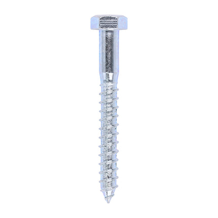 Timco Coach Screws, Hex, Zinc Steel, Lime