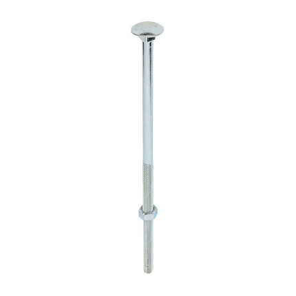 Timco Carriage Bolts & Hex Nuts, Zinc Steel