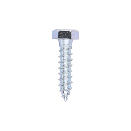 Timco Coach Screws, Hex, Zinc Steel, Lime