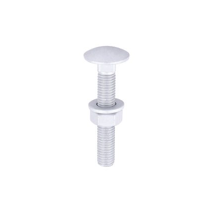 Timco Carriage Bolts Hex Nuts & Form A Washers Silver, Steel