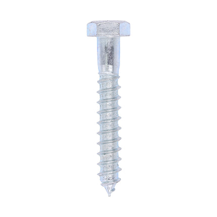 Timco Coach Screws, Hex, Zinc Steel, Lime