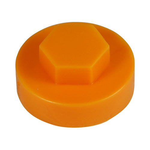 Timco Hex Head Cover Caps, Tangerine Plastic, Ash