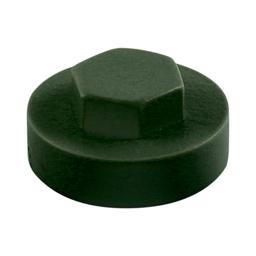 Timco Hex Head Cover Caps, Juniper Green Plastic, Ash