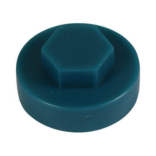 Timco Hex Head Cover Caps, Ocean Blue Plastic, Ash