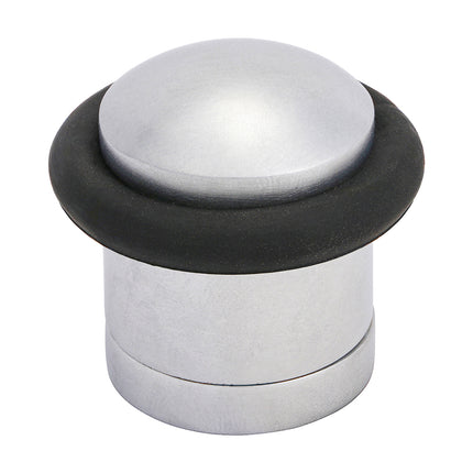 Timco Cylinder Door Stop, Satin Chrome Zinc